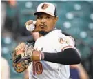  ?? KENNETH K. LAM/BALTIMORE SUN ?? After 11 seasons in Baltimore, Adam Jones may play his last game as an Oriole today.