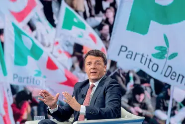  ??  ?? Matteo Renzi a «Porta a Porta» la sera in cui ha annunciato la scissione dal Pd