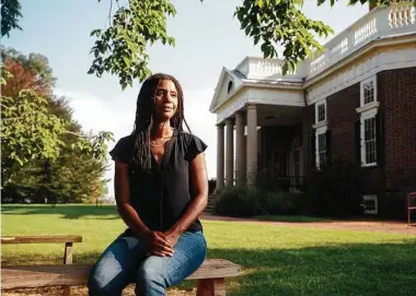  ?? Matt Eich / New York Times ?? Jocelyn Nicole Johnson, a public school art teacher for 20 years and the author of “My Monticello,” her debut book, describes herself as a “literary debutante.”