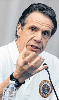  ?? /FOTOS EFE ?? El gobernador Andrew Cuomo ha subido estas semanas en el escalafón como deseado presidenci­able.