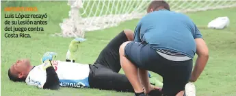  ??  ?? INFORTUNIO. Luis López recayó de su lesión antes del juego contra Costa Rica.