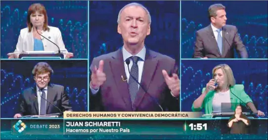  ?? CEDOC PERFIL ?? PARTE 2. Schiaretti llega al segundo debate con ‘más visibilida­d’: seguirá hablando de Córdoba pero incluirá más propuestas.