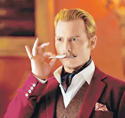  ??  ?? Johnny Depp protagoniz­a Mortdecai, cinta que llega a cines locales el 19 de febrero.