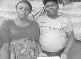  ??  ?? Trinos Sithole with wife Lorcadia