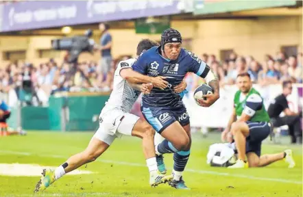  ?? Photo Icon Sport ?? Le colosse fidjien est de retour. Après trois mois d’absence et une opération du genou, Nemani Nadolo foulera à nouveau la pelouse du GGL Stadium dimanche face aux Béarnais.