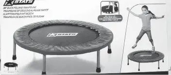  ?? WORLD AGAINST TOYS CAUSING HARM VIA THE ASSOCIATED PRESS ?? WATCH says this quick-folding trampoline can lead to injuries, particular­ly in children.