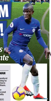  ?? REX IMAGES ?? Central figure: Kante keeps possession for Chelsea