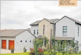  ??  ?? This R3.6m home offers a country lifestyle with luxurious living spaces and imported finishes such as a Norwegian fireplace and German kitchen, along with underfloor heating and pool.