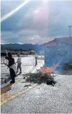  ?? Picture: Supplied ?? A protest in June over mismanagem­ent of trust affairs at the Bloukrans rest area .