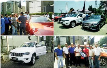  ??  ?? Customers getting behind the wheel at HNB Mercedes-benz Test Drive Day in Negombo and Rajagiriya