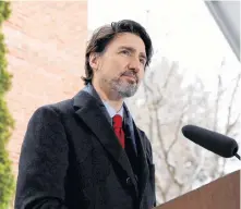  ?? REUTERS ?? Prime Minister Justin Trudeau speaks during a press conference.