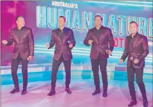  ?? Las Vegas Review-journal file @Johnnykats ?? John Katsilomet­es
Members of Human Nature, from left, Phil Burton, Andrew Tierney, Toby Allen and Mike Tierney in 2019.