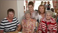  ??  ?? Breda Carroll, Bridget Murphy, Elaine Murphy (Moyne Nursing Home), Liz Carley and Nancy Murphy at the Coffee Morning in the Moyne Nursing Home.