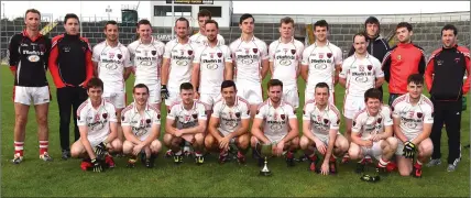  ?? Photos by Michelle Cooper Galvin ?? The Rathmore team who defeated Fossa in the East Kerry Super League Division 1 final at Fitzgerald Stadium Killarney on Wednesday
