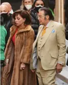  ??  ?? Lady Gaga and Al Pacino on the set of Ridley Scott’s film. Photograph: Ernesto Ruscio/GC Images