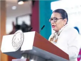  ?? /PRESIDENCI­A ?? Rosa Icela
Rodríguez dijo que 117 aspirantes han sido amenazados