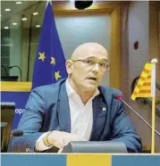  ?? Ansa ?? Il “ministro” Raul Romeva, il “ministro degli Esteri” della Catalogna difende il referendum del 1° ottobre