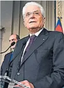  ??  ?? Sergio Mattarella. El actual presidente de Italia.