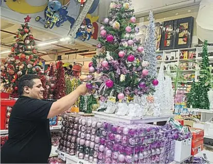  ?? (JOSÉ HERNÁNDEZ) ?? Preparados. Los negocios de decoración ya tienen todo dispuesto para ofrecer los arbolitos.