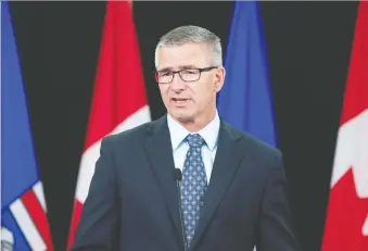  ?? CHRIS SCHWARZ/GOVERNMENT OF ALBERTA ?? Finance Minister Travis Toews says the province will release its blueprint for the economy later this month. He says “sustainabl­e diversific­ation” will be part of the plan.