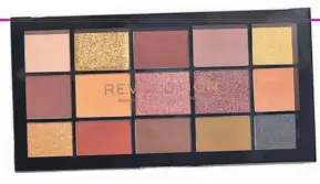  ??  ?? Revolution London Re-Loaded Palette in Velvet Rose £5 Athena used Pat McGrath Labs’ Blitz Astral Quad palette, which is no longer available, but we like this bargain swap for the shimmers on Pixie’s lids.