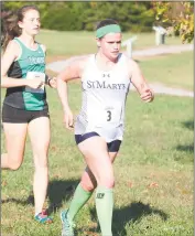  ?? PHOTO BY BILL WOOD ?? St. Mary’s College’s Grace Humphries is finally running pain-free after battling injuries the past 18 months.