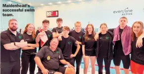  ?? ?? Maidenhead's successful swim team.