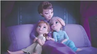  ??  ?? Queen Iduna wants to protect Anna and Elsa from the secrets of her past.
