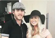  ?? FACEBOOK ?? Ottawa Senators player Mike Hoffman and his fiancée Monika Caryk, who is accused of online attacks.