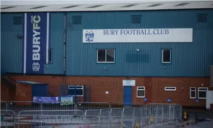  ??  ?? Bury have already had their first two League One fixtures of the season postponed. Photograph: Christophe­r Thomond/The Guardian