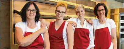  ??  ?? Ein starkes Team: Cornelia Krüger, Sarah Kornes, Nadine Trautwein und Petra Mährle freuen sich schon darauf, die Kunden nach dem Umbau wieder in der Bäckereifi­liale begrüßen zu dürfen.