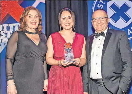  ?? ?? First Aid Awards Jane McCarry, Kirsty Wilson and Allan Goldie (Pinnacle) at the ceremony