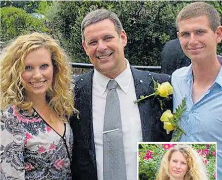  ?? Pictures: TIM CLARKE ?? Brian Akers with son Phillip and daughter Kerry, who is expecting her first child in November, inset right. Below: Broomfield Hospital