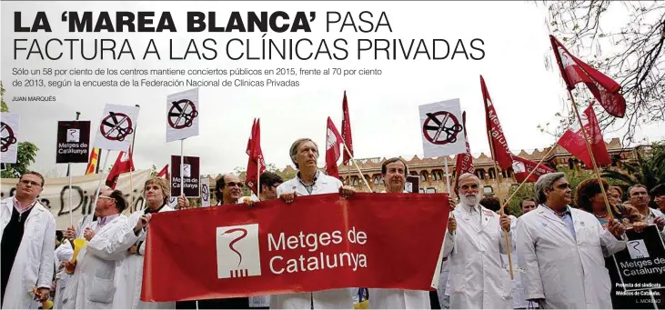  ?? L. MORENO ?? Protesta del sindicato Médicos de Cataluña.