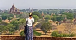  ?? WALLACE IMMEN ?? There’s a spellbindi­ng view from atop a temple in the valley of Bagan.