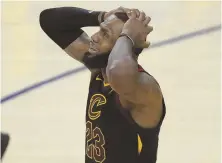  ?? AP PHOTO ?? BETTER GET OVER IT QUICKLY: LeBron James and the Cleveland Cavaliers have to put their gut-wrenching Game 1 loss behind them as they prepare for tomorrow’s Game 2 of the NBA Finals against the Warriors.