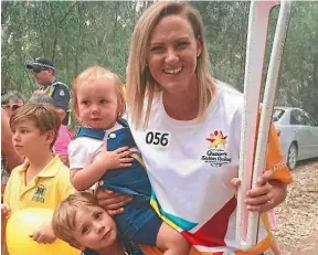  ??  ?? Mother of two, former Australian netball captain Sharelle McMahon, first noticed troubling signs after the birth of her son Xavier.