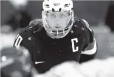  ??  ?? Meghan Duggan of the United States plays during the second period of the 2014 Winter Olympics in Sochi.