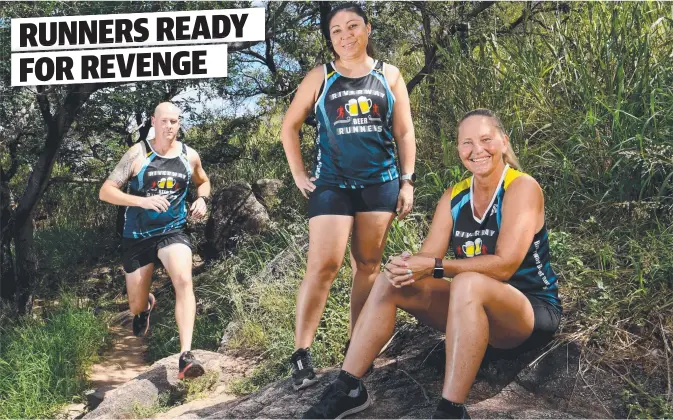  ?? ?? Roy Matthew, Tanya Thorley and Andy Smith are taking part in the Elliot's Revenge Trail Run this Sunday through Bowling Green Bay National Park. Picture: Evan Morgan