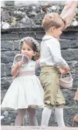  ?? FOTO: DPA ?? Niedlicher Nachwuchs: Prinzessin Charlotte und Prinz George werden als Brautjungf­er und Pagenjunge bei der Hochzeit von Prinz Harry und Meghan Markle dabei sein.