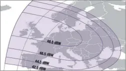  ??  ?? Sogar eine eigene C-Band-Ausleuchtz­one für Europa hat Intelsat 39 an Bord. Es wird sich zeigen, wie intensiv sie genutzt werden wird