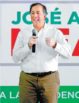  ?? NELLY SALAS ?? Según el priismo, Meade ha dado a conocer costos por 4.7 mdp.