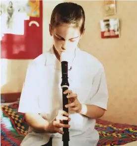  ?? Photograph: Kat Lister ?? Kat Lister when a young recorder player.