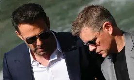  ?? Monteforte/AFP/Getty Images ?? Ben Affleck, left, and Matt Damon at the Venice film festival in 2021. Photograph: Filippo