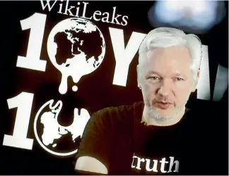  ?? PHOTO: REUTERS ?? Julian Assange and WikiLeaks have managed to capture what a fleet of trucks and a photocopie­r could not.