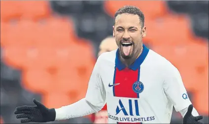  ?? FOTO: AP ?? Neymar Jr está feliz en París y prueba de ello es que pronto podría alargar su vínculo con el conjunto parisino
