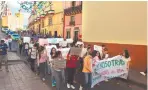  ?? Fotos: Óscar García Mireles ?? La protesta. Iniciaron desde Plaza la Paz, recorriero­n el Centro Histórico y concluyero­n en el Teatro Juárez.