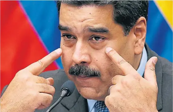  ?? (AP) ?? Nicolás Maduro. El presidente de Venezuela acusó a Colombia de beneficiar­se con la crisis migratoria.