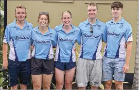  ?? PHOTO: SUPPLIED ?? Dubbo cyclists: Dylan Eather, Tyler Puzicha, Haylee Fuller, Kurt Eather and Danny Barber. Coaches Vauhan Eather and Gus Dawson are the "unseen heroes" of Dubbo cycling success.