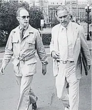  ?? ANNE O’HAGAN ?? Richard O’Hagan, shown with Pierre Elliott Trudeau in an undated photo, has died at age 90.